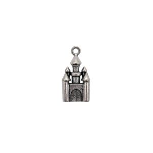 Zawieszka metalowa Charms ScrapBerry's Zamek Srebro, 28mm